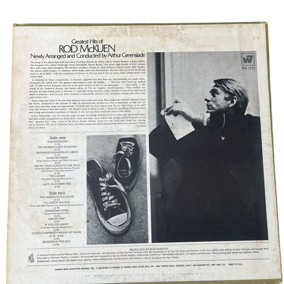 GREATEST HITS OF ROD MCKUEN GREATEST HITS LP VINYL ALBUM FOLK POETRY - Picture 5 of 6